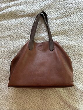 Classic Brown Leather Tote Bag - Everyday Women’s Handbag